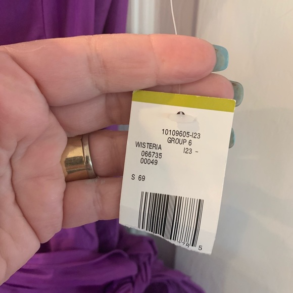 Jones New York Silk Ruffle Wrap Dress sz M NWT - Picture 4 of 5